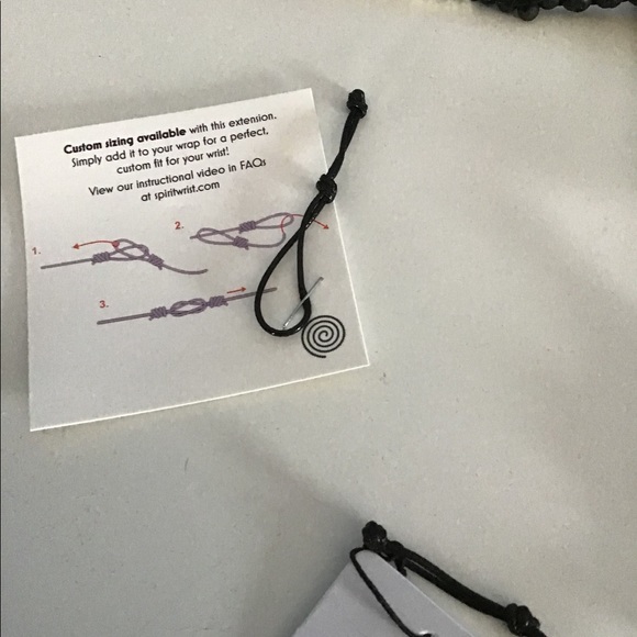 Lava stone Silver zinc wrap Spirit Wrist bracelet - Picture 2 of 4